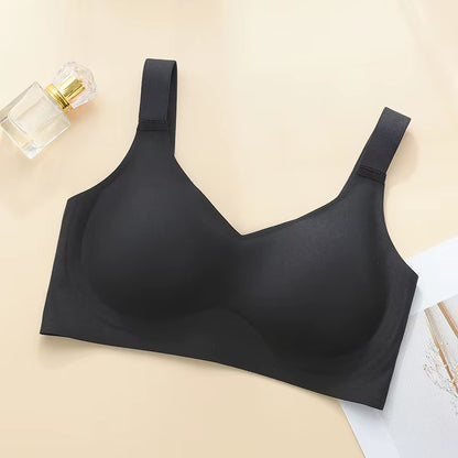 Jelly Support Seamless Bra for Big Breasts, Slim Fit, Push-Up Anti-Sagging, Wire-Free Underwear, Sports Bra, Breathable