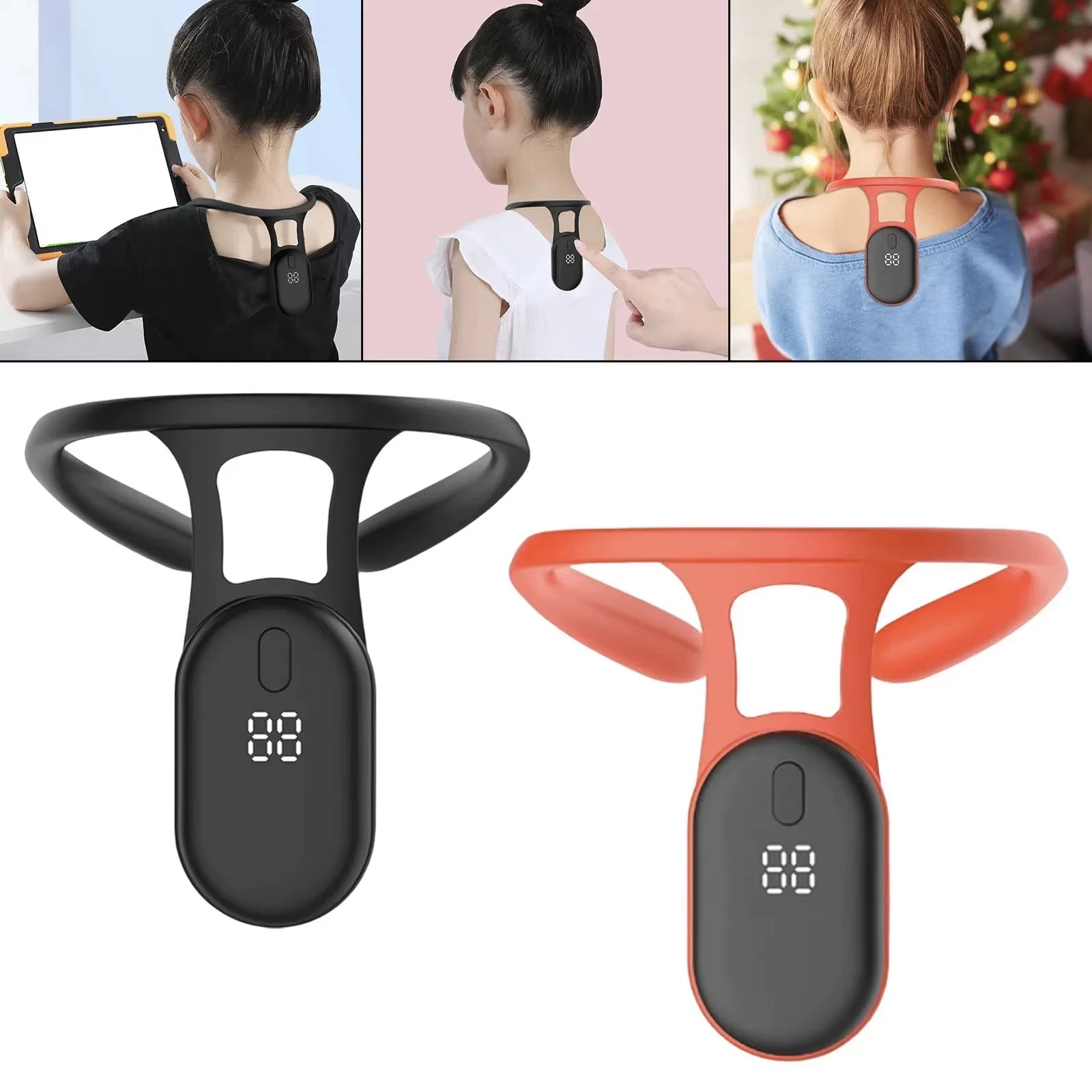 Smart Posture Corrector Miicro Vibration Posture Training Reminder Sensor Back Posture Neck Hump Corrector for Adult Kids